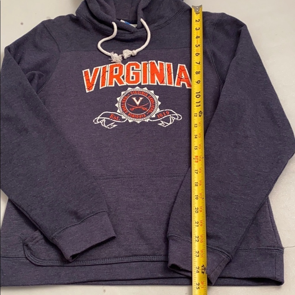 NCAA University of Virginia Cavaliers navy and orange hoodie M - Picture 4 of 8